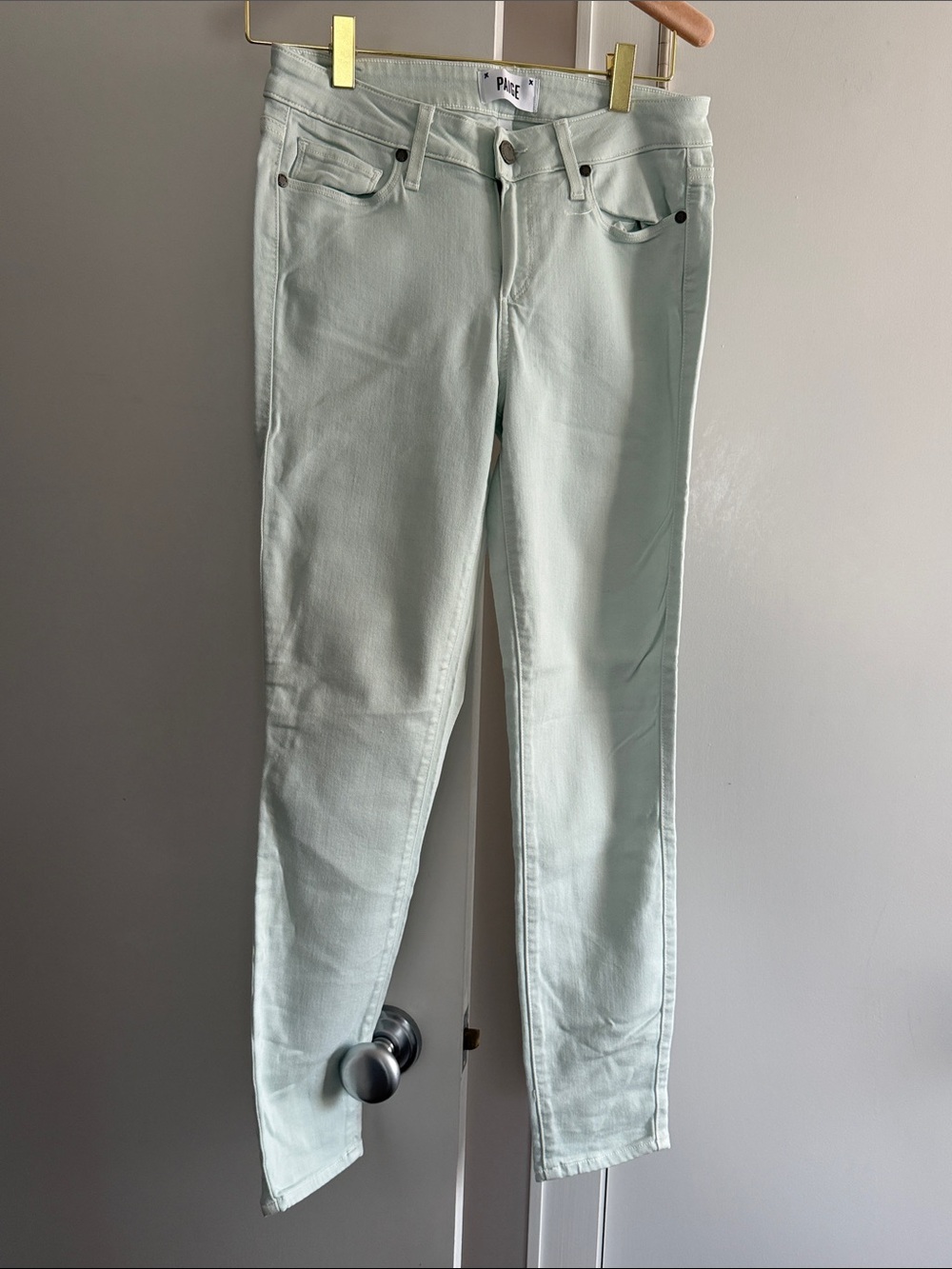 Paige Mojito Mint  Vertugo Ankle Jeans Size 28